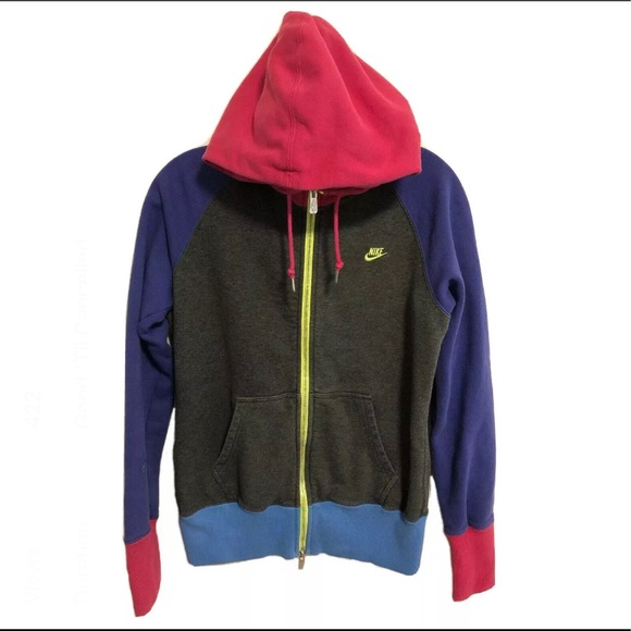 Nike Sweaters - Nike Sportswear Colorblock Hoodie Sweatshirt Med